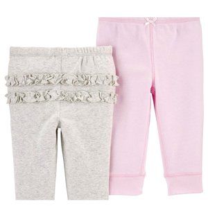 Carter’s UNOPENED Baby Girls’ Leggings, 2-pk, Newborn
